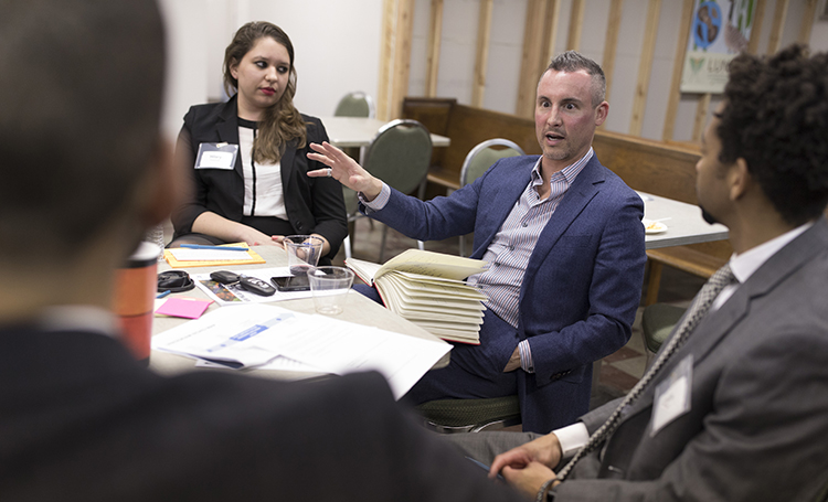 Michael Quatrini, in 2018, as he spoke to the New Philanthropic Leaders, a Pittsburgh Foundation young donor group modeled after the Visionaries.  