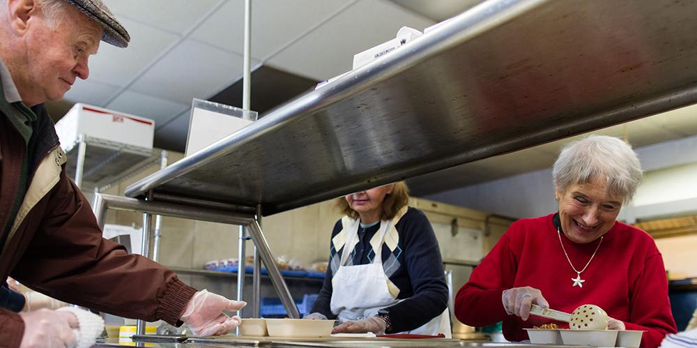 Meals on Wheels volunteers prepare food for delivery to seniors in Westmoreland County. 