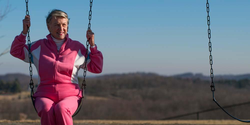 Barbara Ferrier, a Community Foundation of Westmoreland County donor and former board member, enjoys Twin Lakes Park, a park she helped expand and maintain.